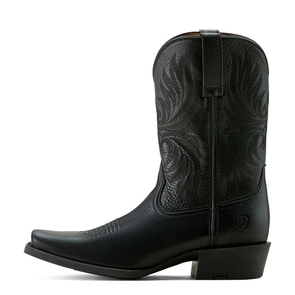 Ariat Mens Sport Western Boots | Narrow Cutter Toe | Black Deertan
