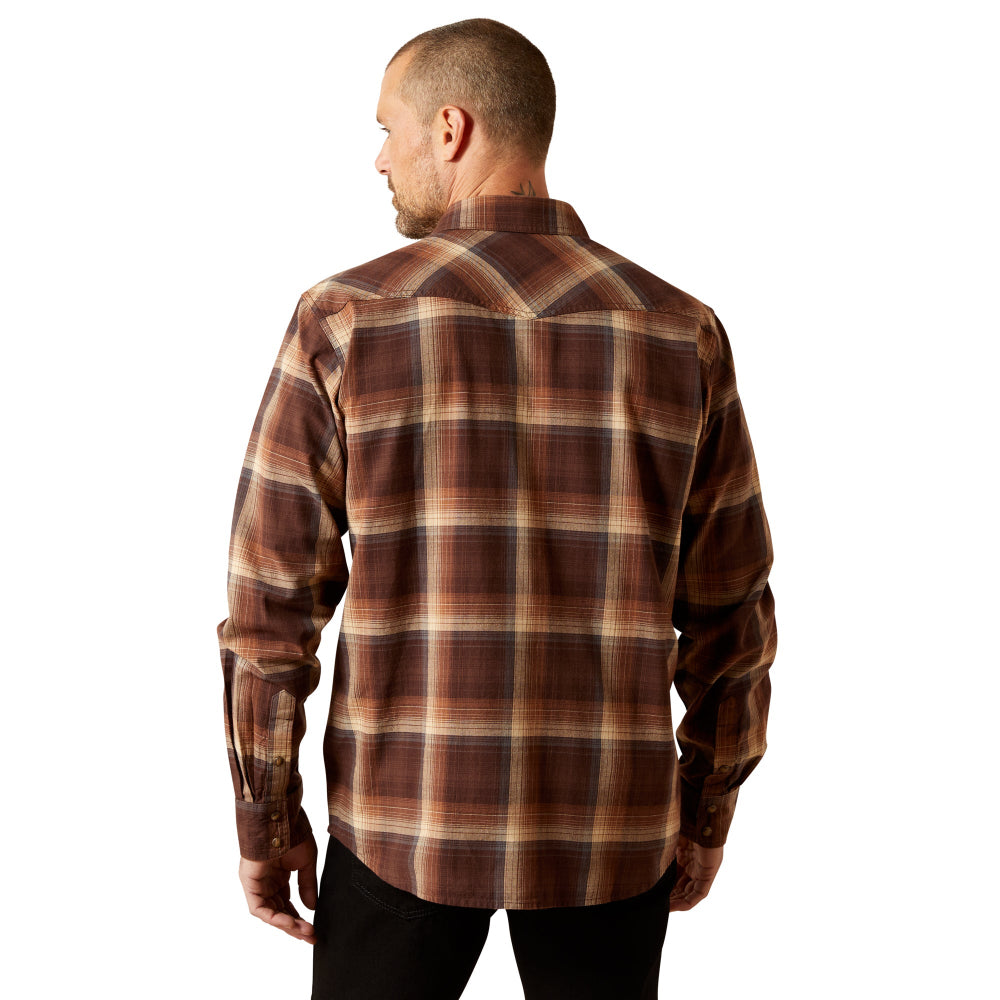 Ariat Mens Shirt | Hodges Retro Snap | Brown
