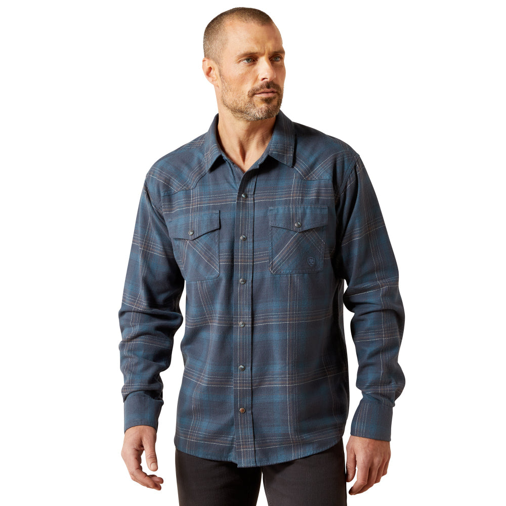 Ariat Mens Shirt | Higgins Retro Snap | Navy