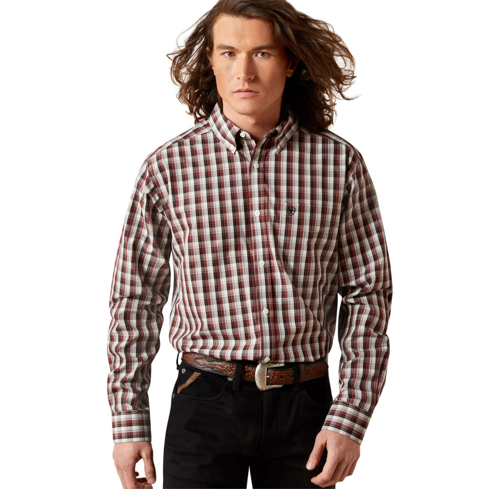 Ariat Mens Shirt | Wrinkle Free Arthur Fitted | Brown
