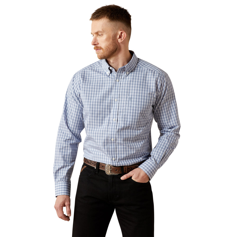 Ariat Mens Shirt | Wrinkle Free Fitted Brett | Grey