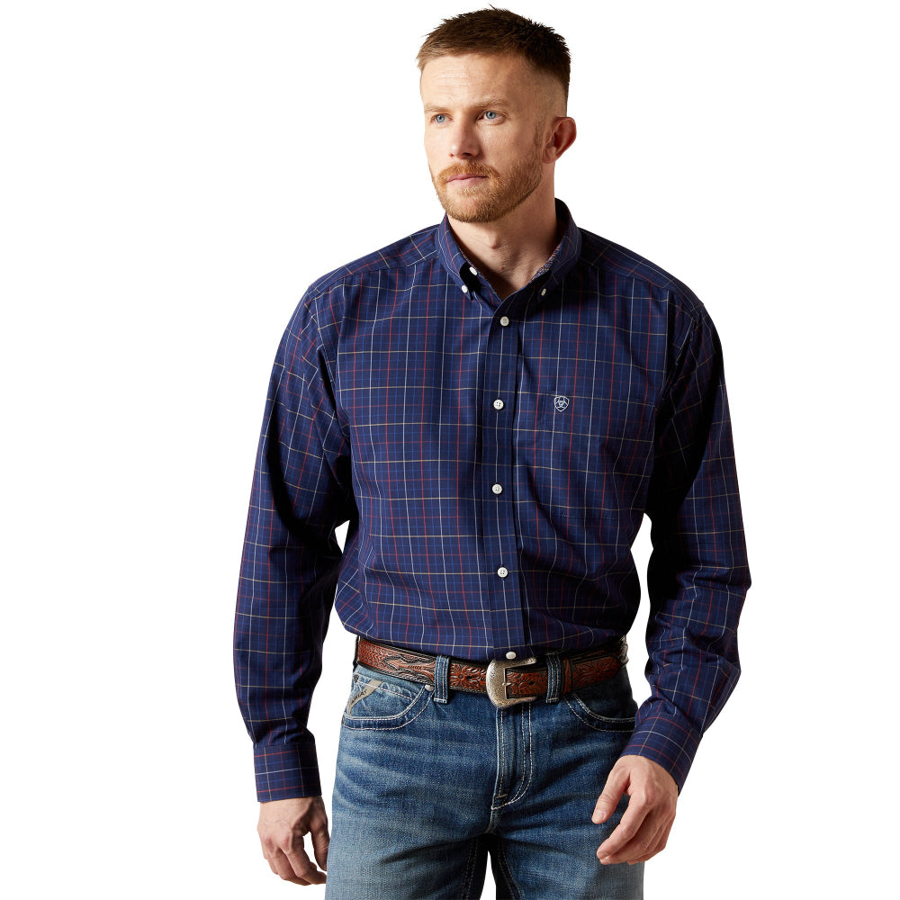 Ariat Mens Shirt | Wrinkle Free Blaze | Navy