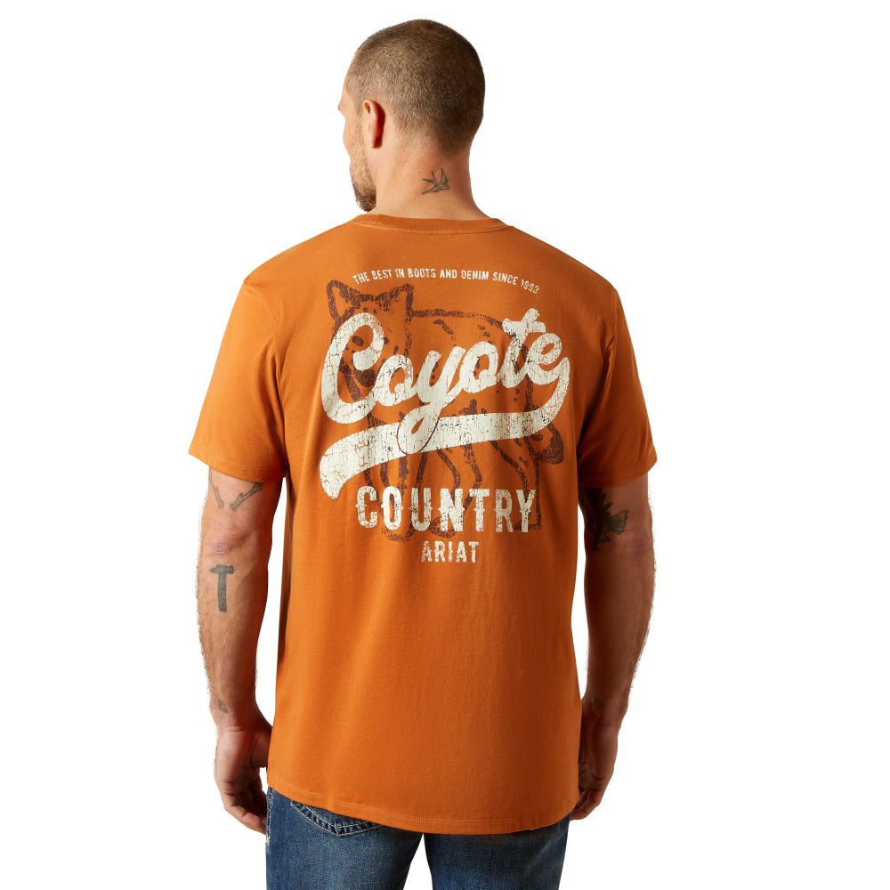 Ariat Mens T-Shirt | Coyote Country | Adobe