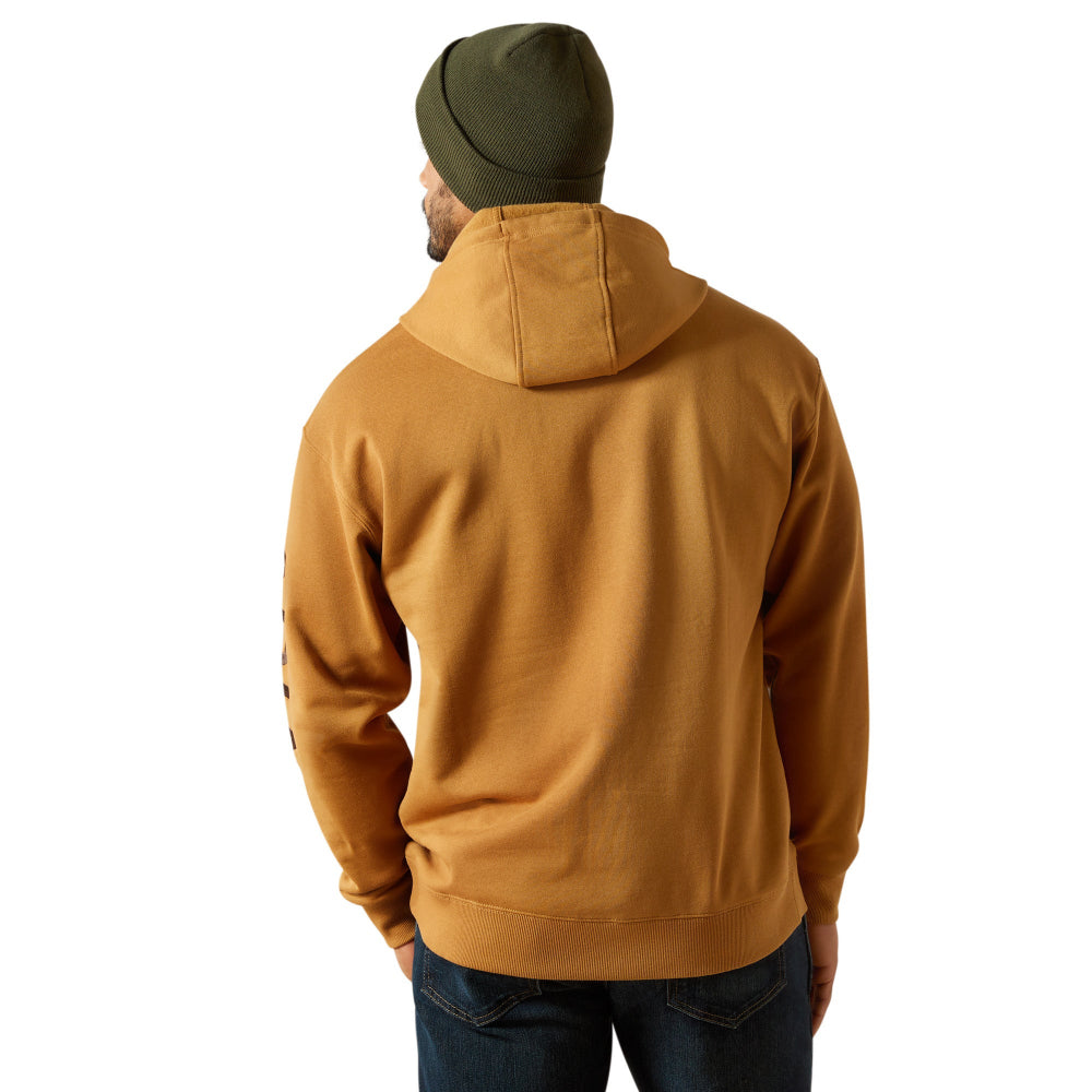 Ariat Mens Hoodie | Rebar Graphic | Dijon / Mole