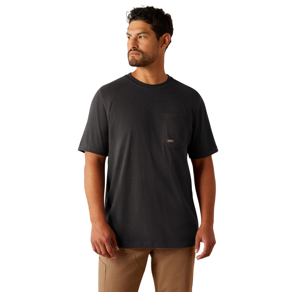 Ariat Mens T-Shirt | Cotton Strong Logo | Charcoal Heather
