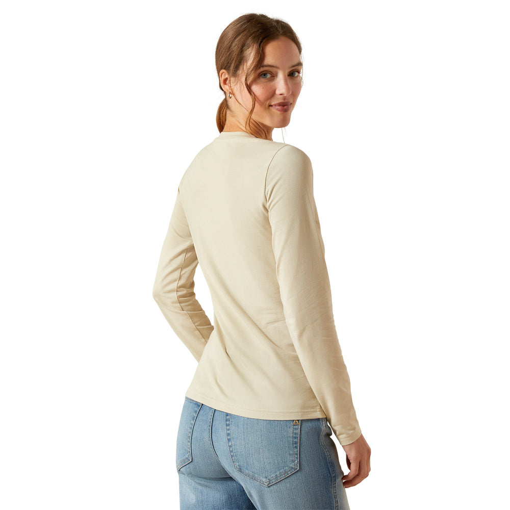 Ariat Womens Shirt | Ritzy Logo Long Sleeve | Pelican