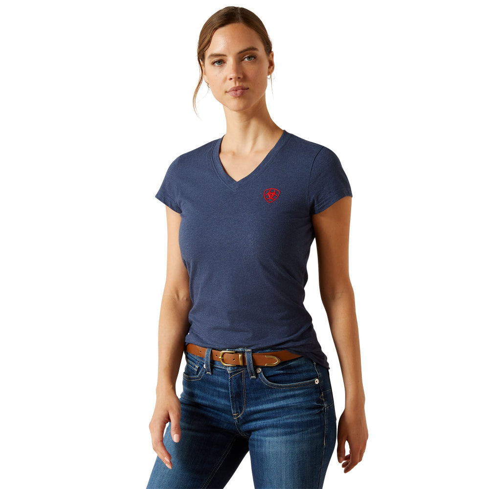 Ariat Womens T-Shirt | BV Logo | Navy Heather