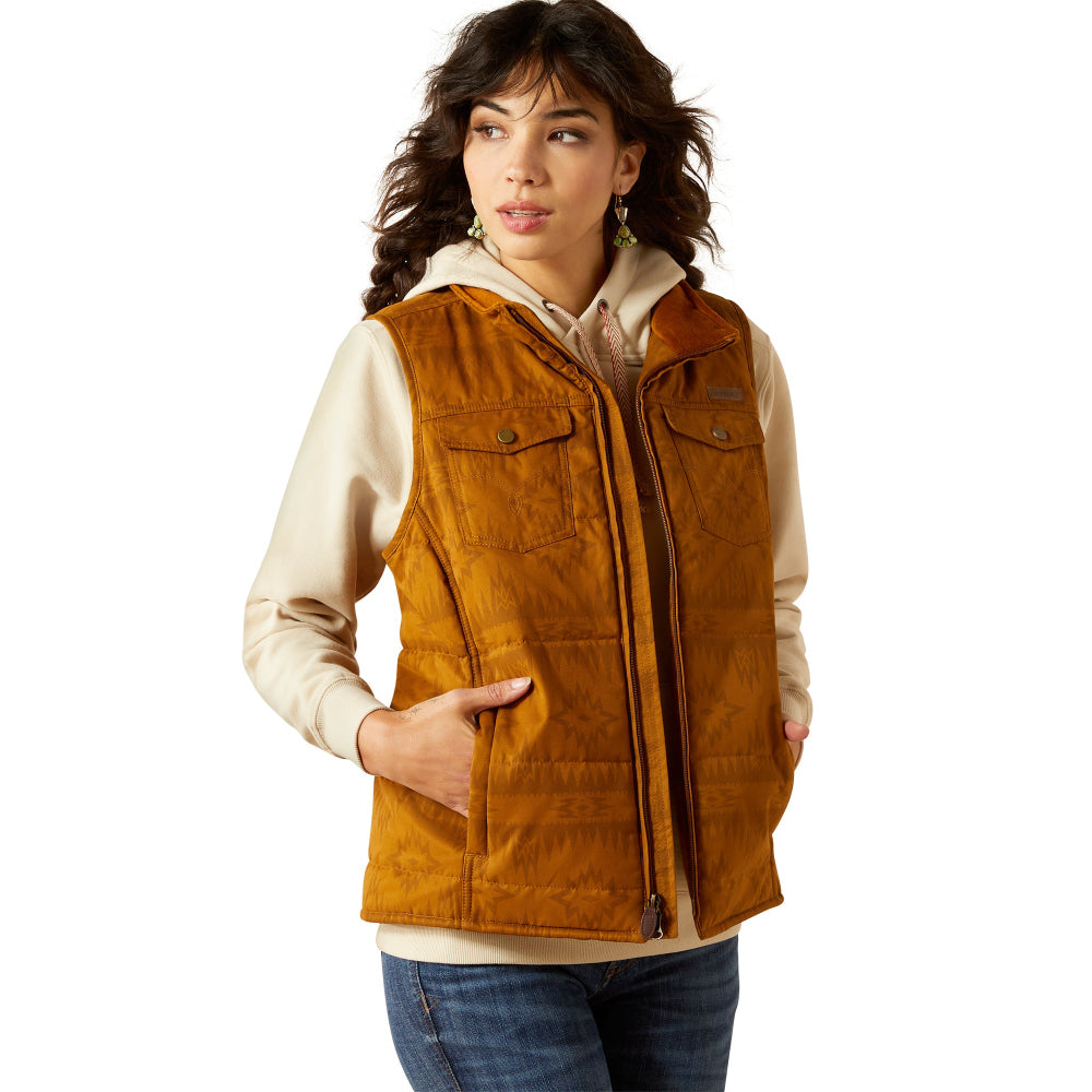 Ariat Womens Vest | Grizzly Quilted | Brumly Print