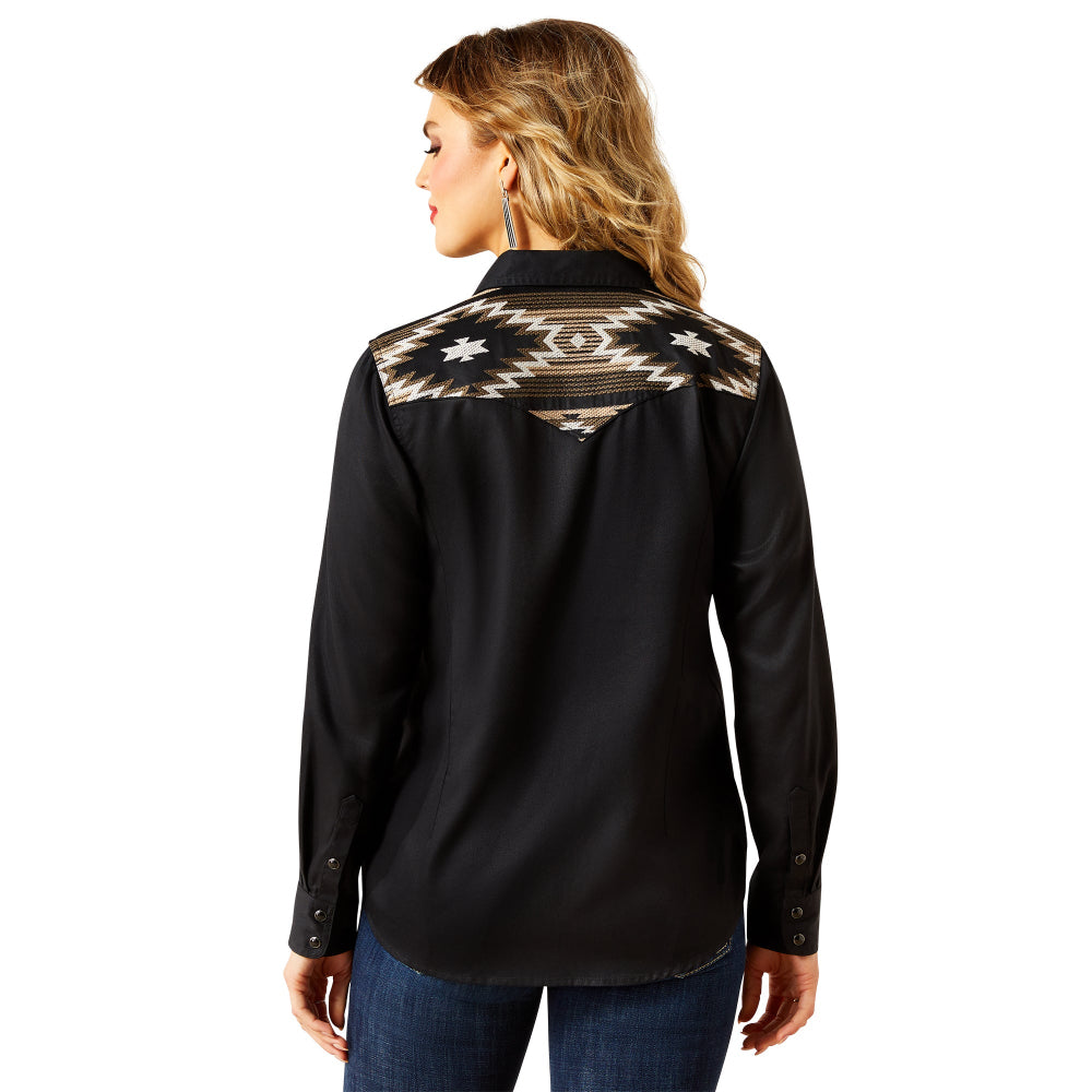 Ariat Womens Shirt | Dawn Western Snap | Black