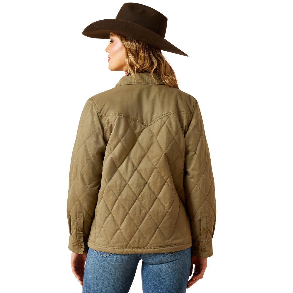 Ariat Womens Jacket | Grizzly Quilted Barn | Dusky Green