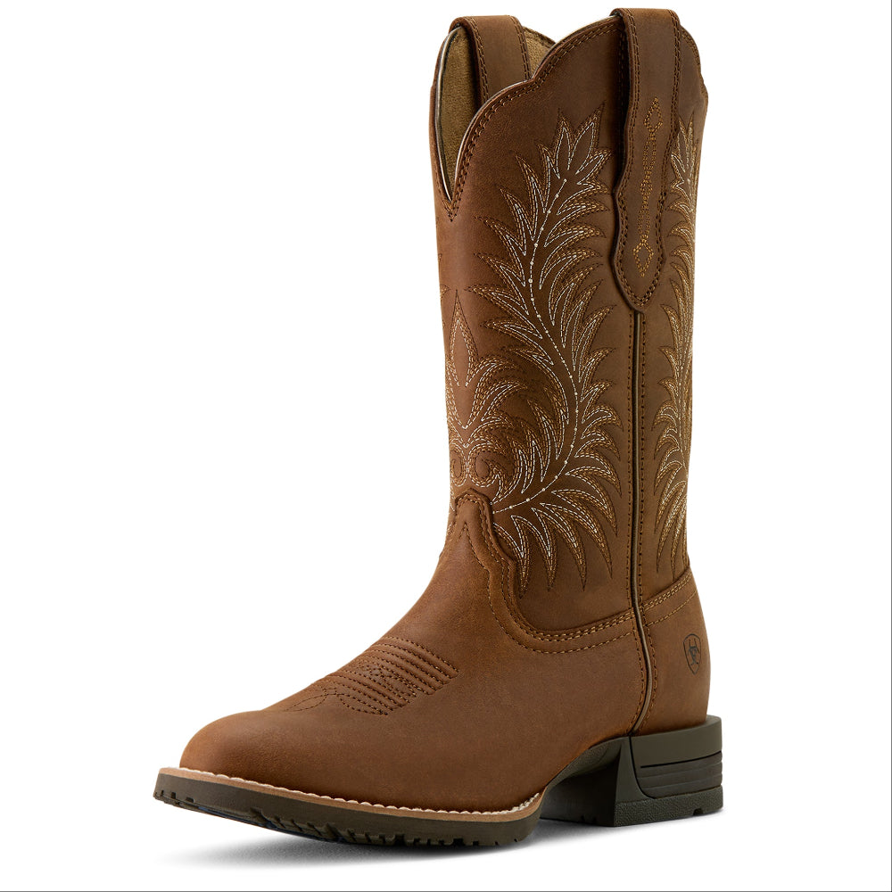 Ariat Womens Western Boot | Hybrid Ranchward | Frontier Brown