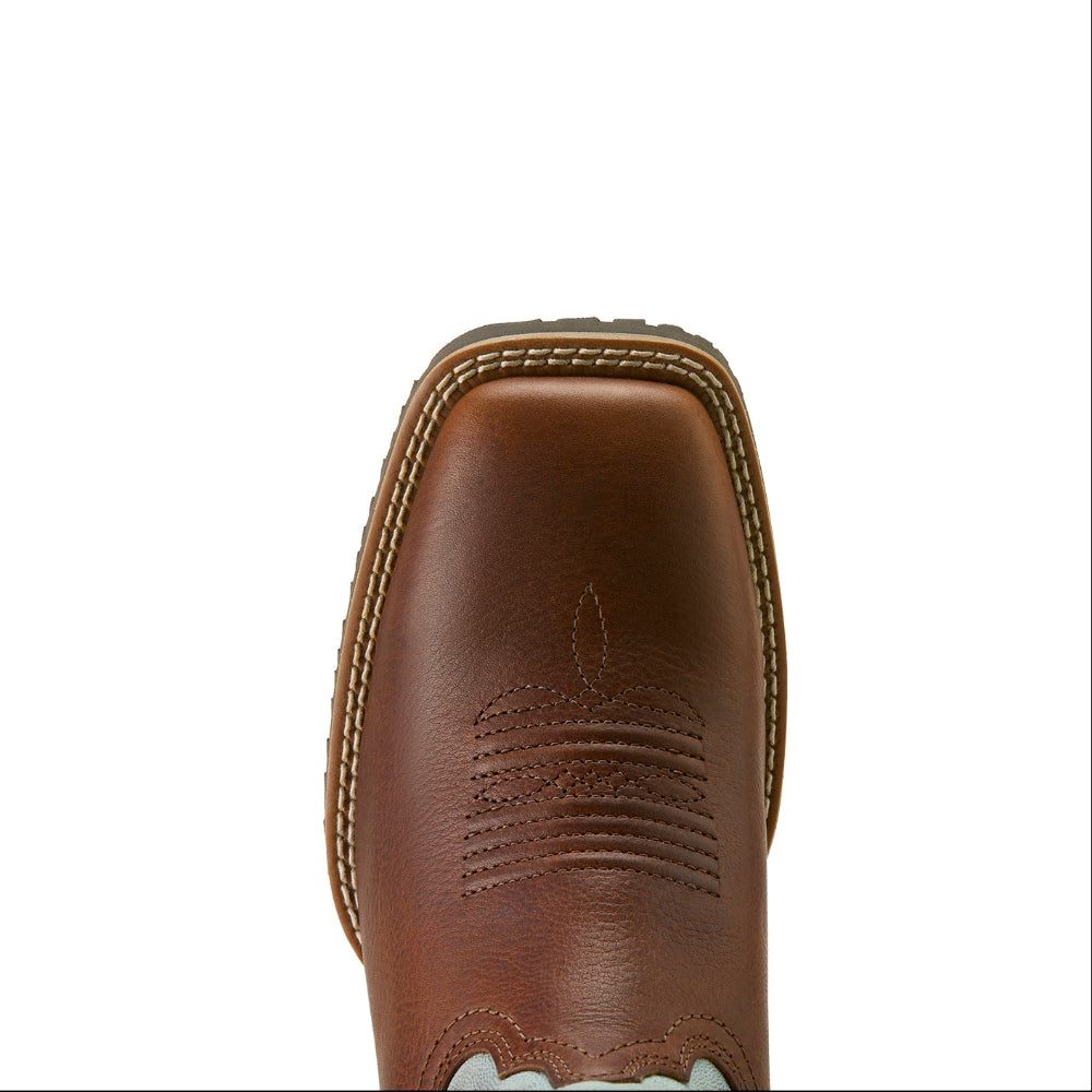 Ariat Womens Western Boot | Hybrid Ranchwork | Peanut / Worn Denim