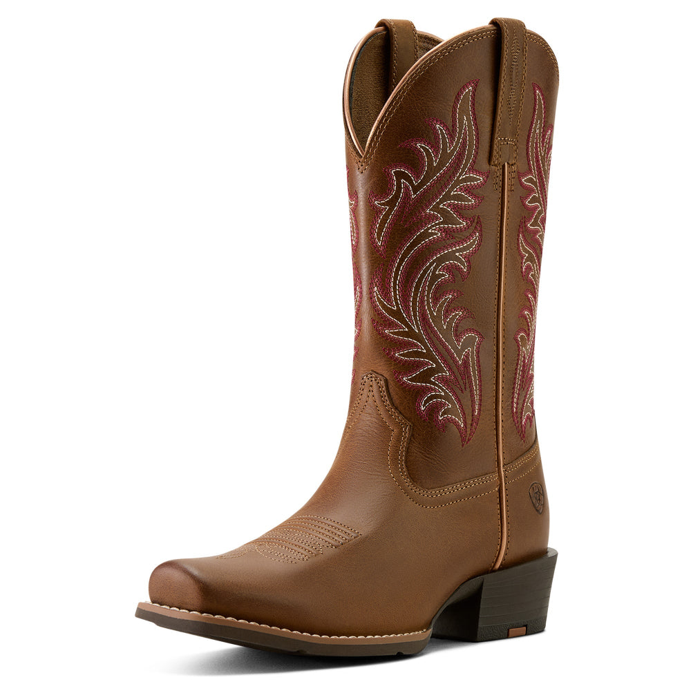 Ariat Womens Western Boots | Round Up Narrow Cutter Toe | Sorrel Crunch
