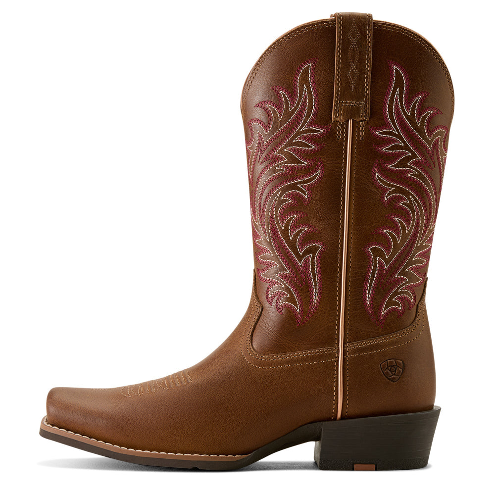 Ariat Womens Western Boots | Round Up Narrow Cutter Toe | Sorrel Crunch
