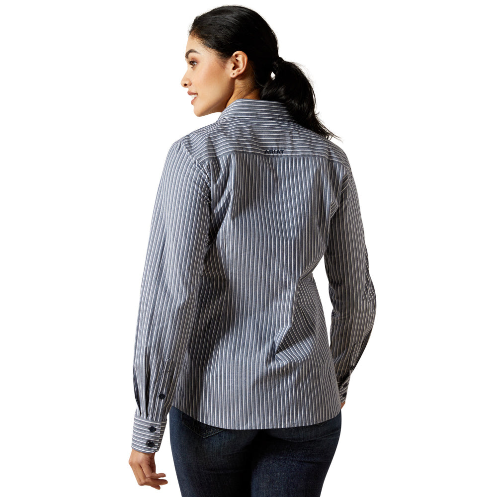 Ariat Womens Shirt | Wrinkle Resistant Kirby | Dress Blue Stripe