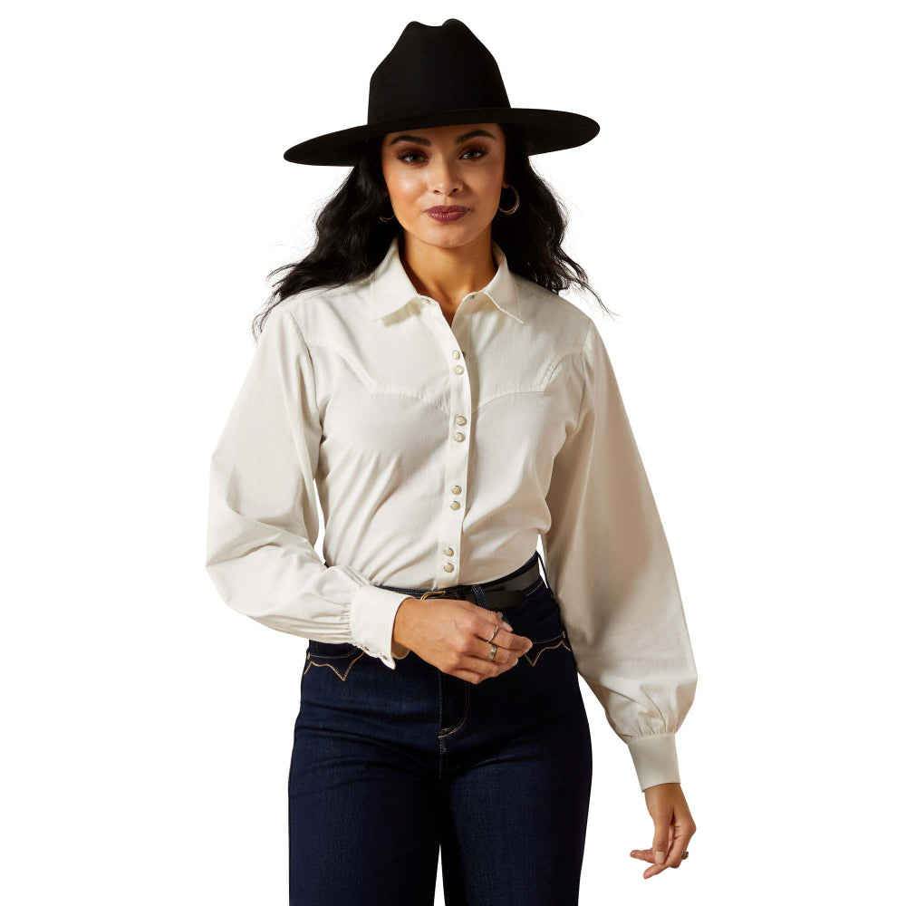 Ariat Womens Shirt | Jolie Snap | White Alyssum
