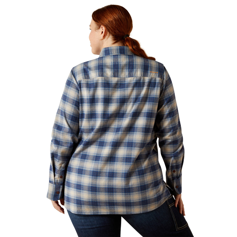 Ariat Womens Flannel Shirt | Rebar Durastretch | Navy