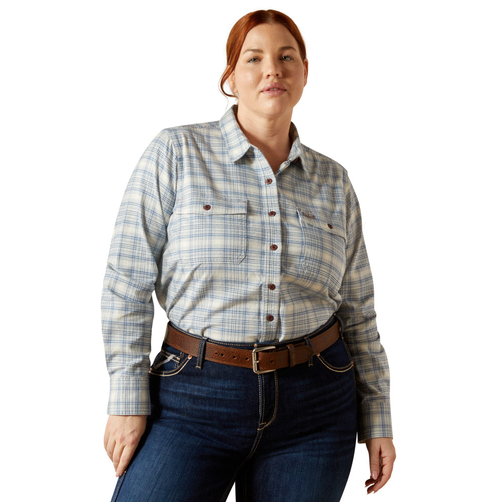 Ariat Womens Flannel Shirt | Rebar Durastretch | Vanilla Ice