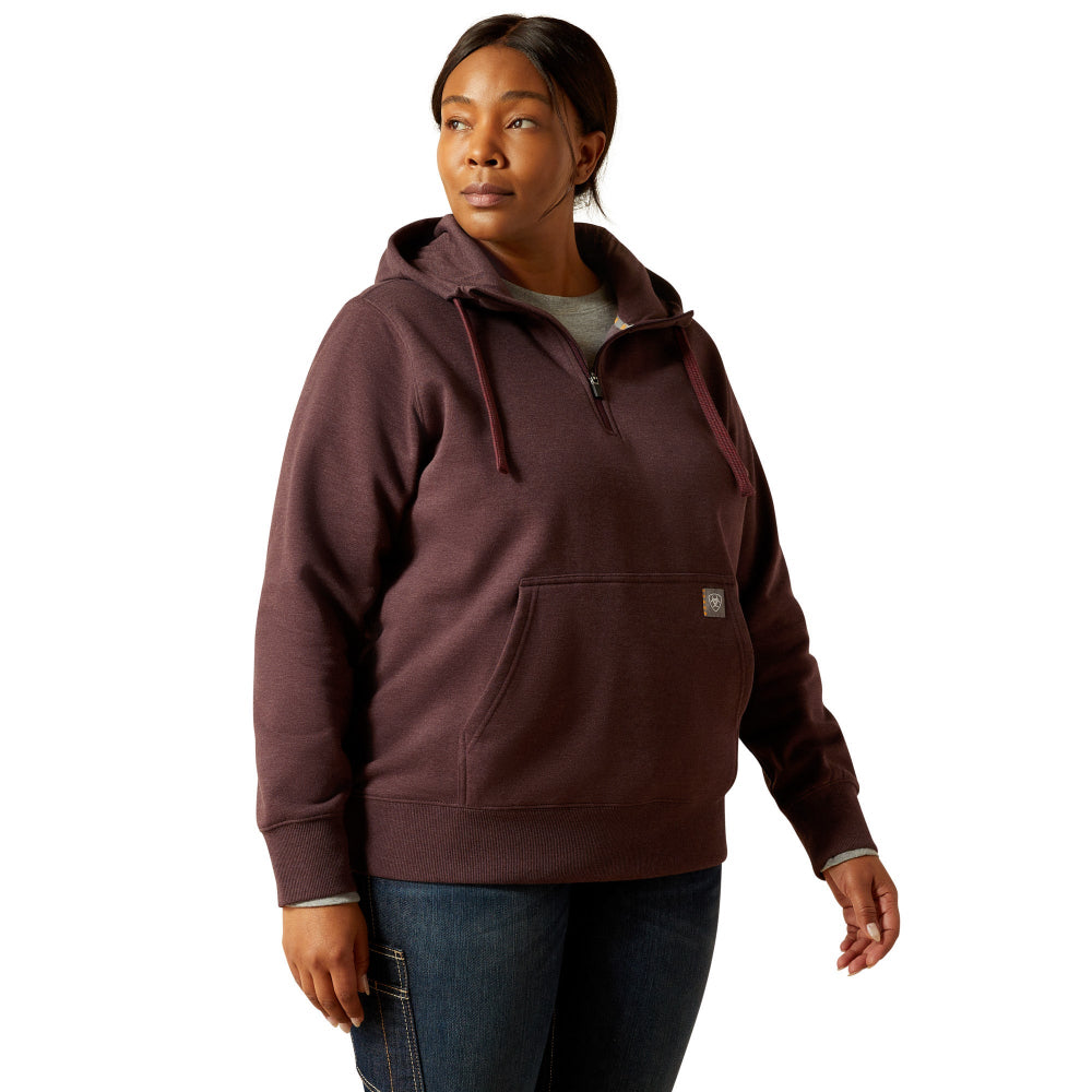 Ariat Womens Hoodie | Skill Set 1/2 Zip | Fudge Heather