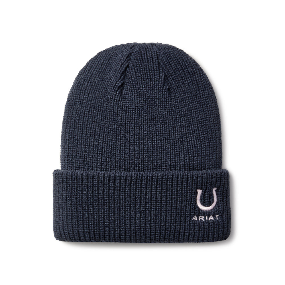Ariat Youth Beanies | Horse Shoe | Navy