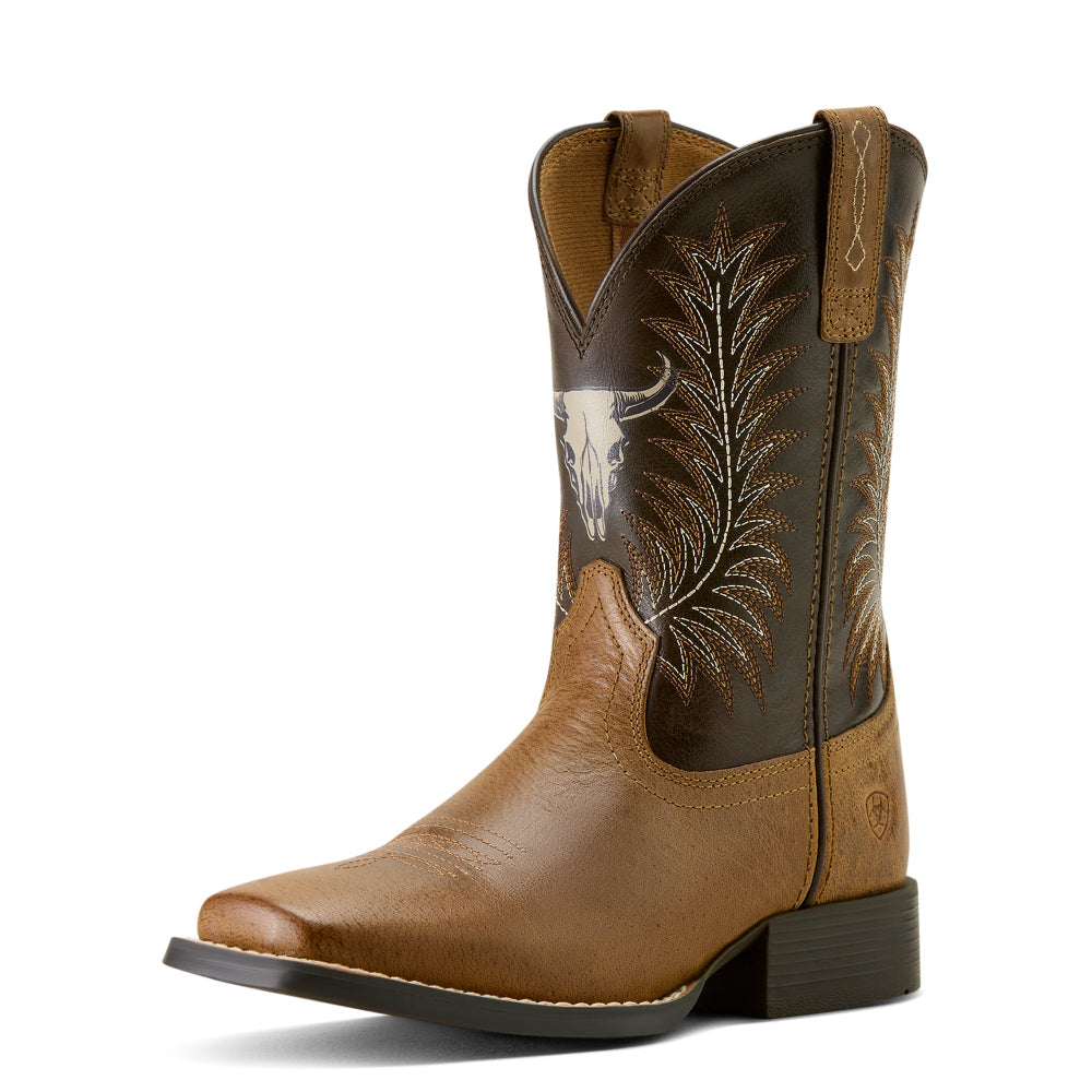 Ariat Kids Western Boots | Stampede | Deser Brown / Thunder Brown
