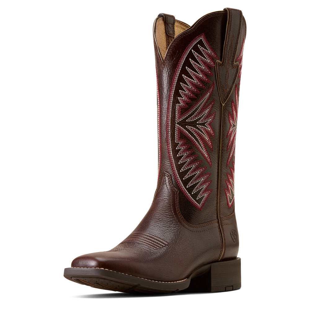 Ariat Womens Western Boots | Round Up Ruidoso WST | Arizona Brown