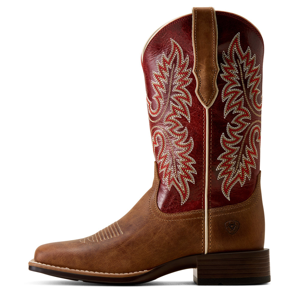 Ariat Womens Western Boots | Canyon Point | Desert Sand / Heart Throb Red