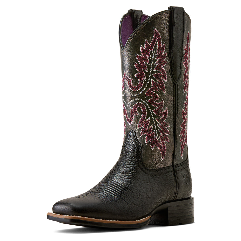 Ariat Womens Western Boots | Canyon Point | True Black / Metallic Charcoal