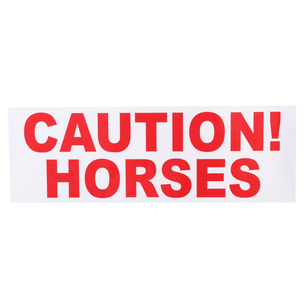 Caution Horses Sticker