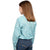 Just Country Girls Harper Workshirt | Half Button | Teal Daisies