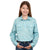 Just Country Girls Harper Workshirt | Half Button | Teal Daisies