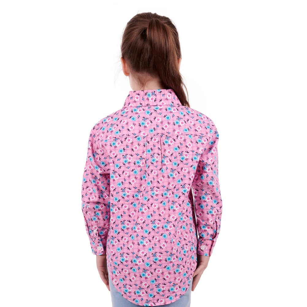 Hard Slog Kids Shirt | Floria Half Placket | Pink