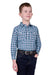 Hard Slog Kids Shirt | Rui Half Placket | Teal / Navy
