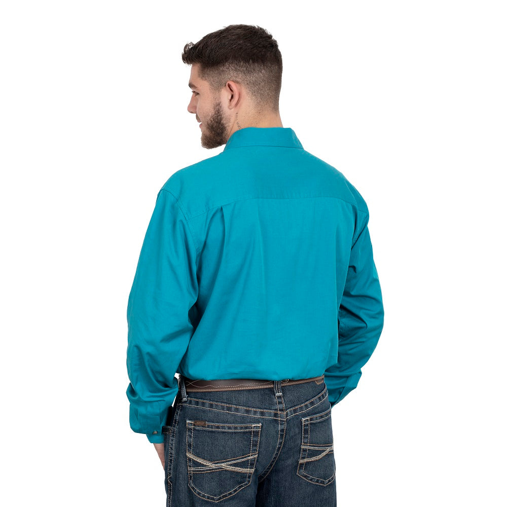 Just Country Mens Evan Shirt | Full Button | Ocean