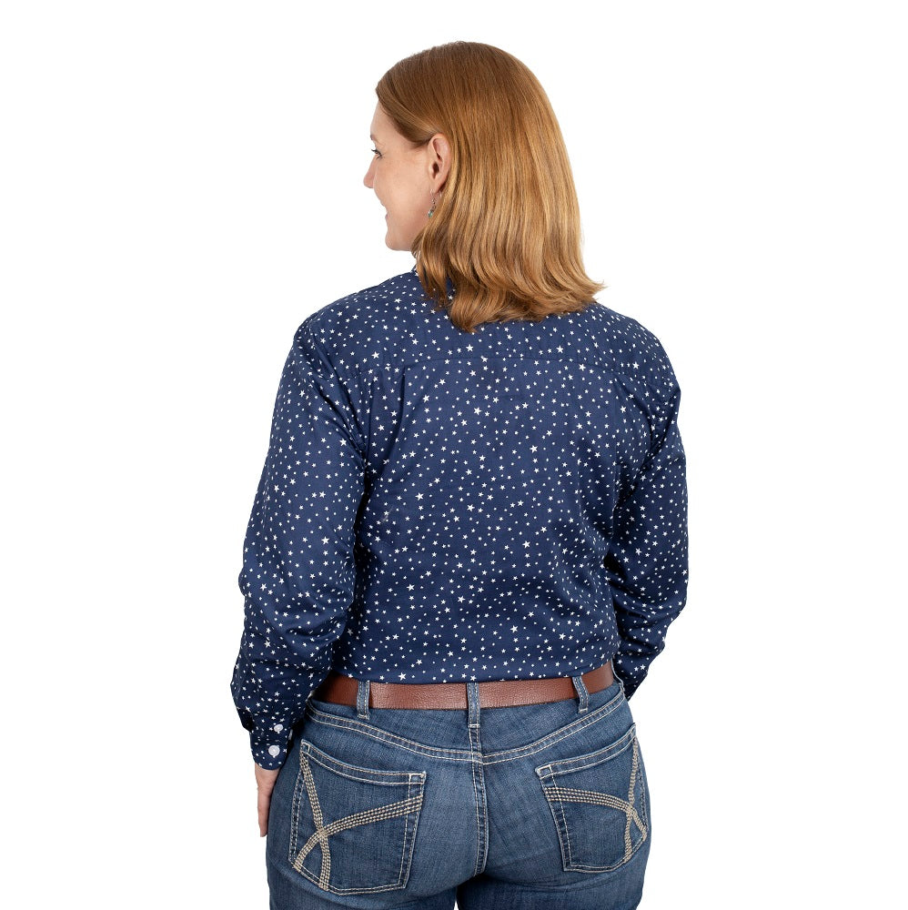 Just Country Womens Shirt | Abbey Full Button | Navy Stars