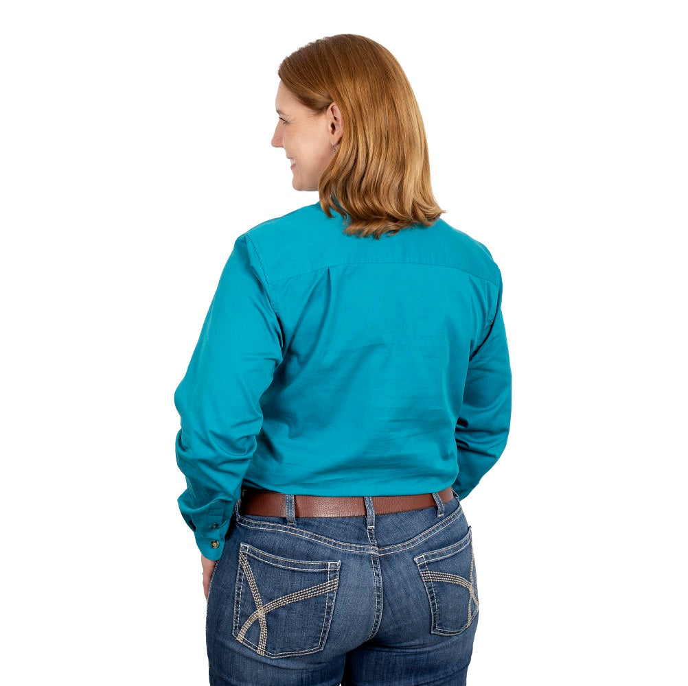 Just Country Womens Jahna Shirt | Half Button | Ocean