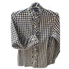Just Country Womens Abbey Workshirt | Full Button | Navy Frill Check