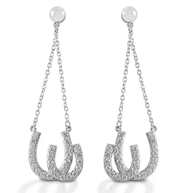 Kelly Herd Jewellery | Double Horseshoe Earrings | Sterling Silver