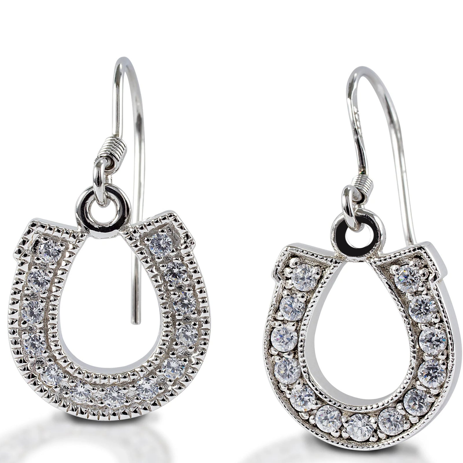 Kelly Herd Jewellery | Horseshoe Dangle Earrings | Sterling Silver