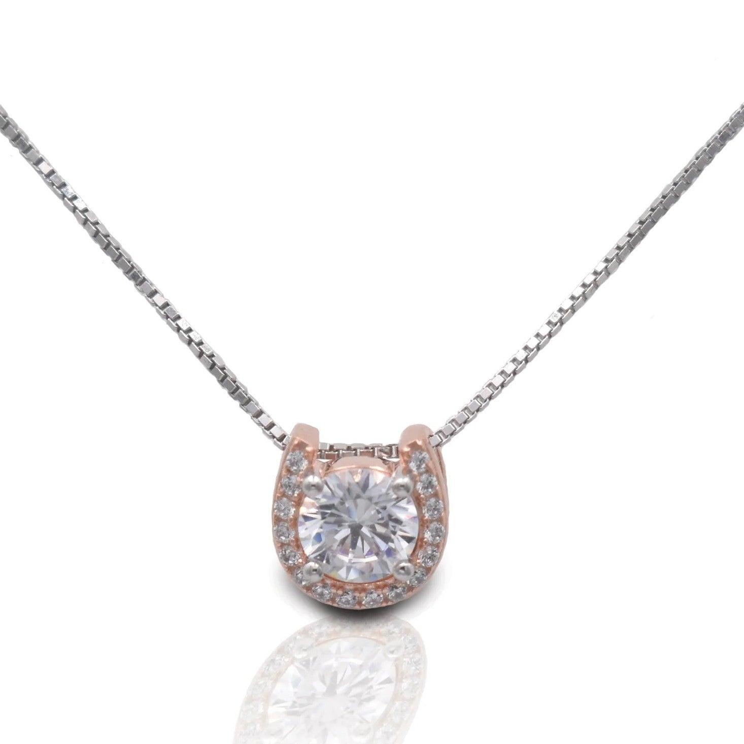 Kelly Herd Jewellery | Horseshoe Necklace | Rose Gold Plated Sterling Silver
