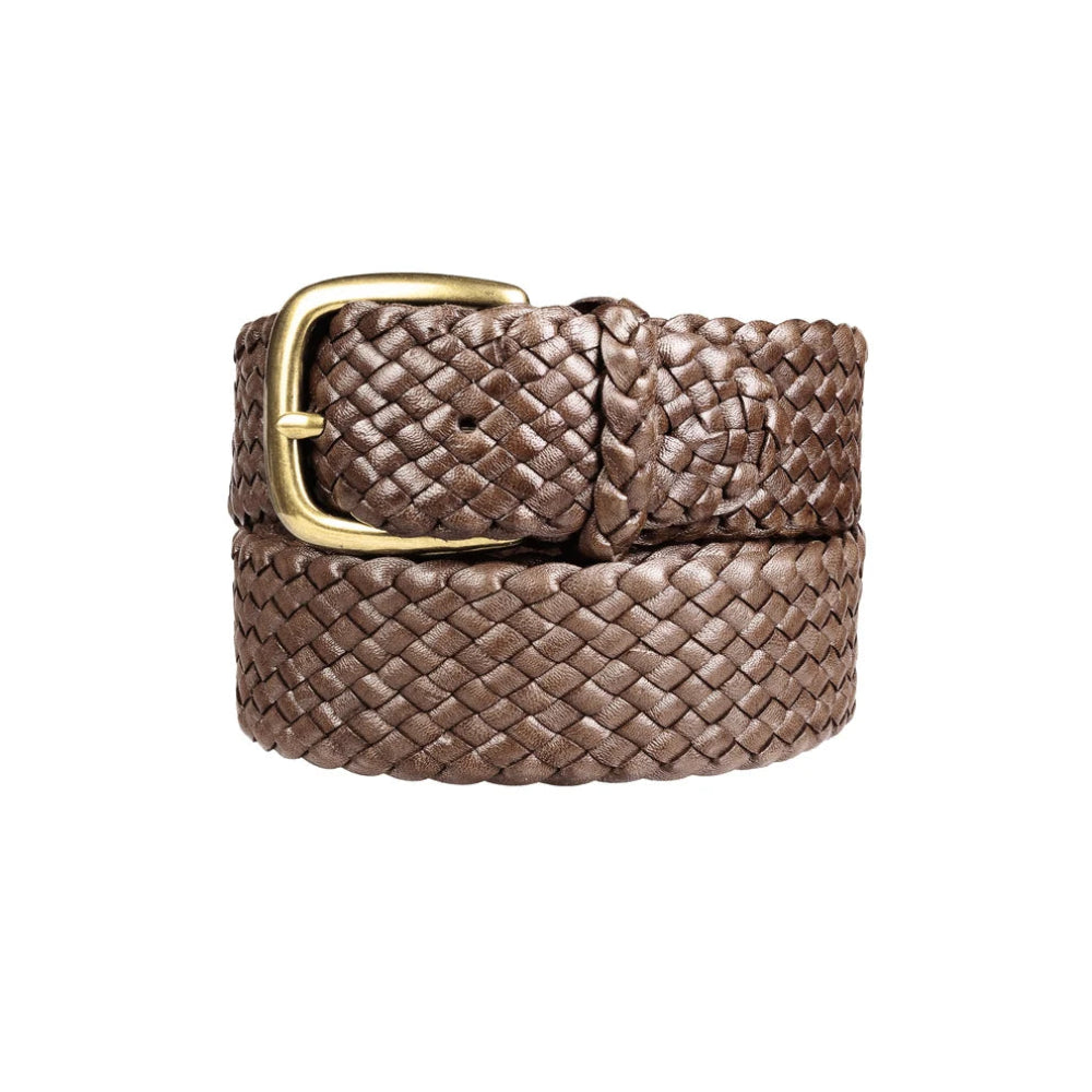 BADGERY BELTS | DROVER 12 PLAIT | CHOCOLATE