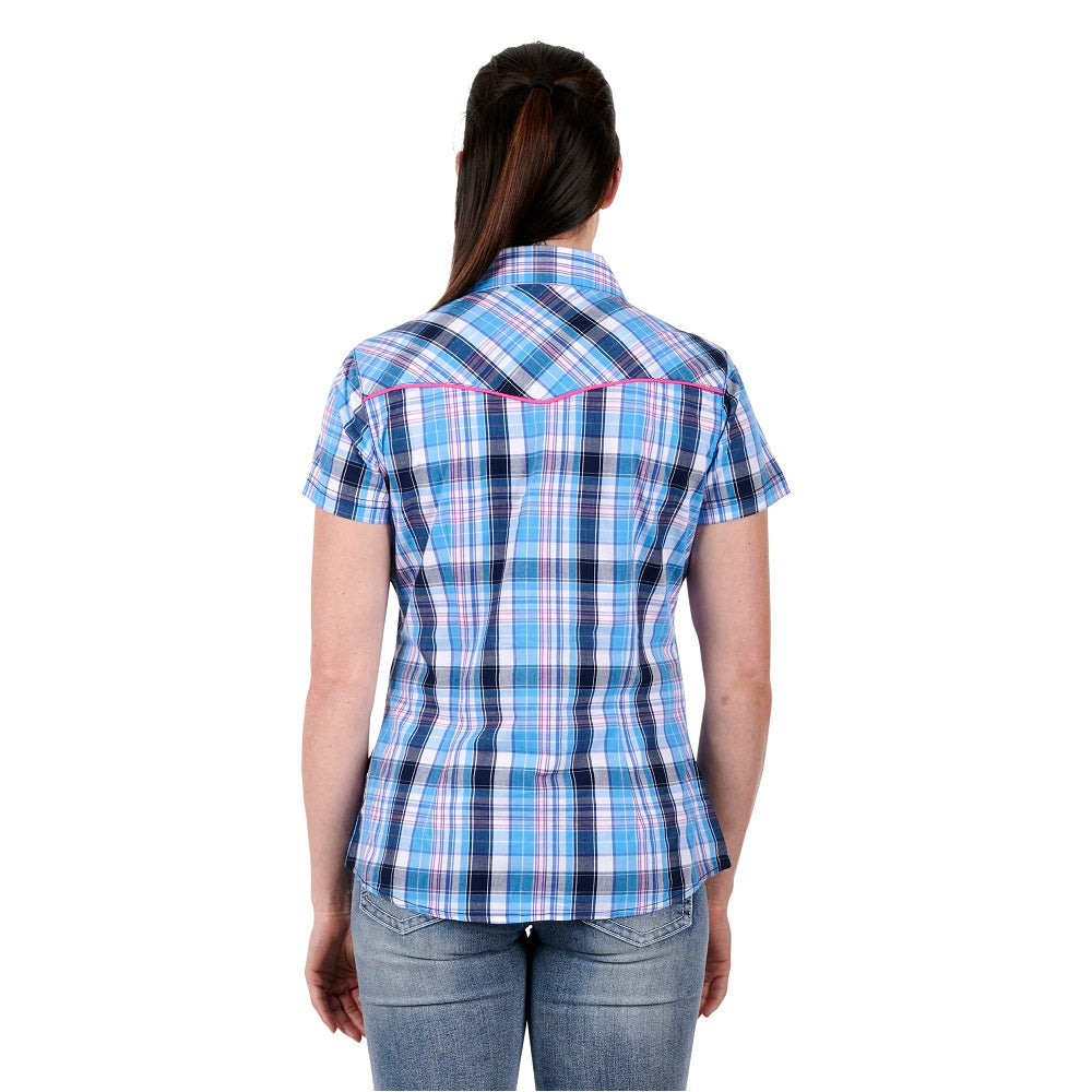 Pure Western Womens Shirt | Shiloh | Blue Coral