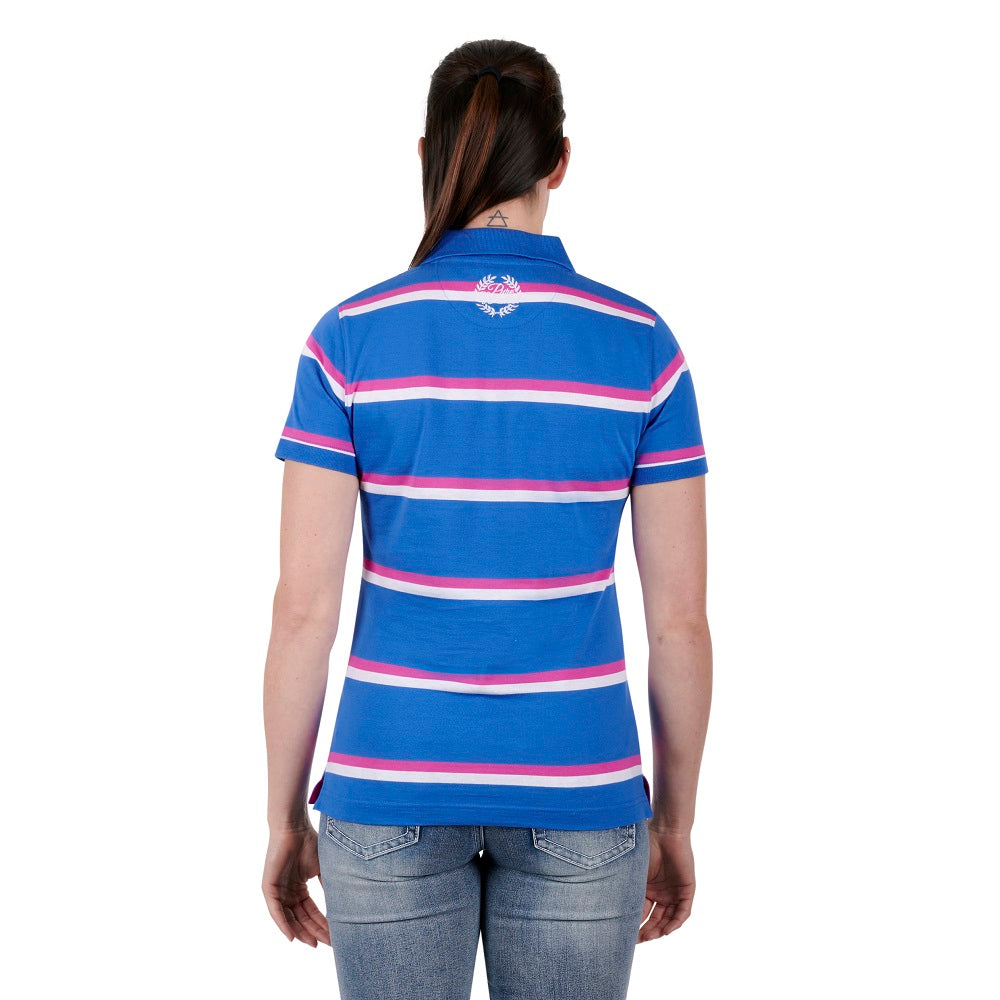 Pure Western Women's Polo | Emerie | Blue / Pink