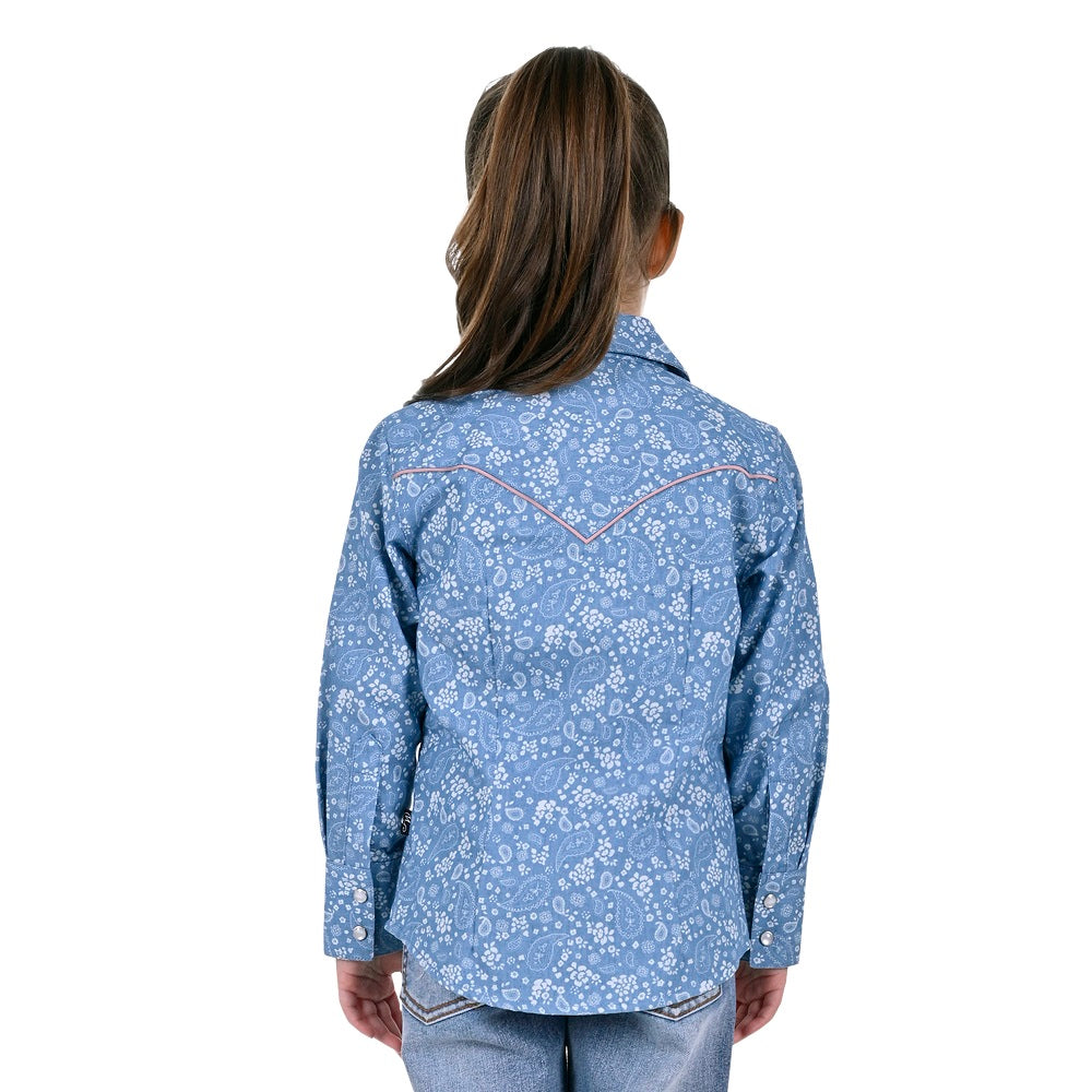 Pure Western Girls Shirt | Giselle | Chambray