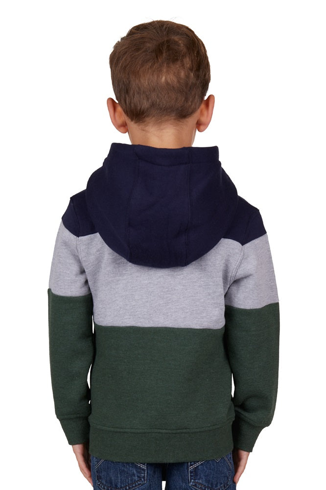 Pure Western Boys Hoodie | Hopkins | Navy / Green