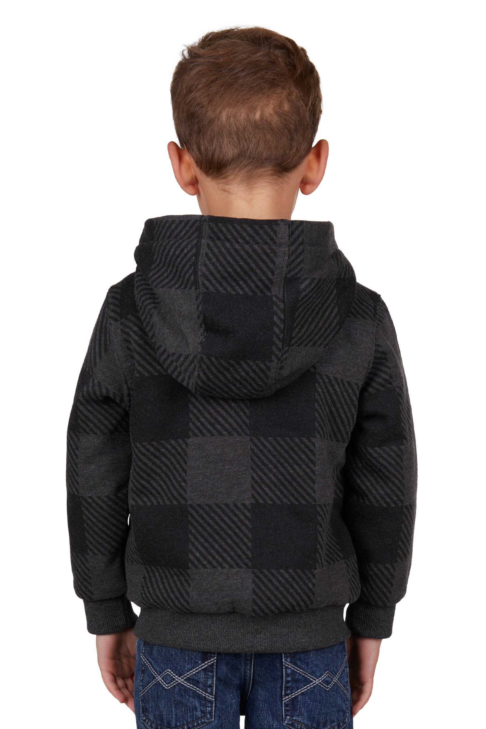 Pure Western Boys Zip Up Hoodie | Charcoal Marle