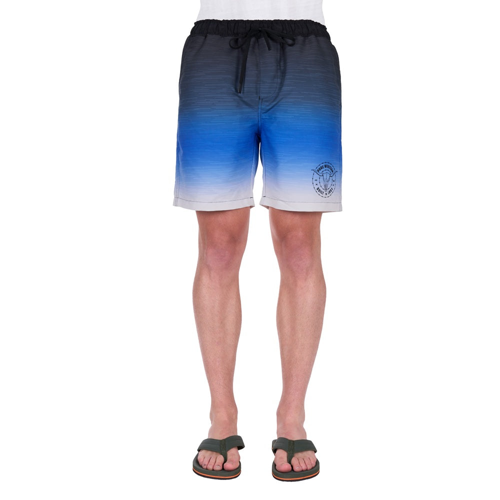 Pure Western Mens Boardshorts | Phillip | Black / Royal

