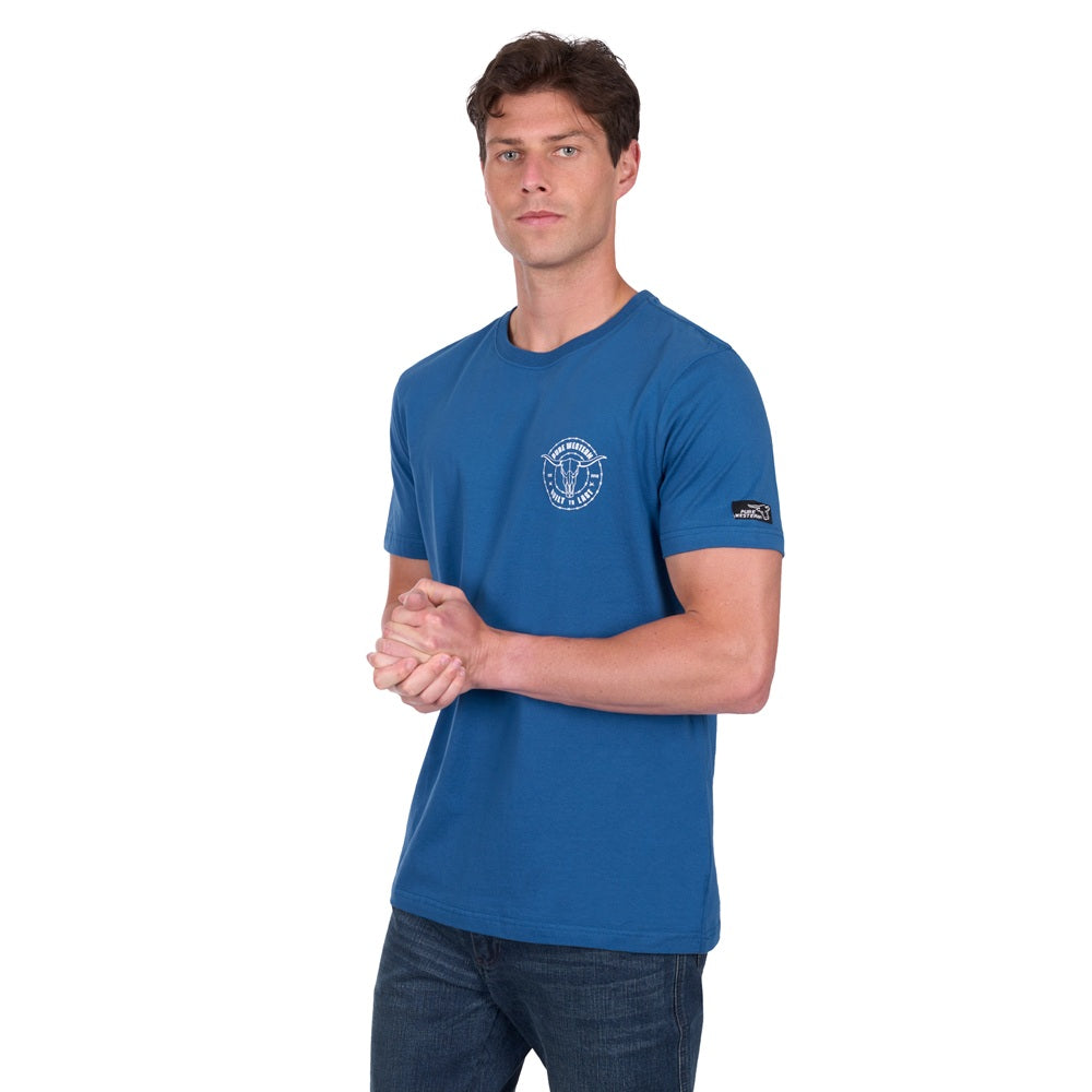 Pure Western Mens T-Shirt | Walker | Denim
