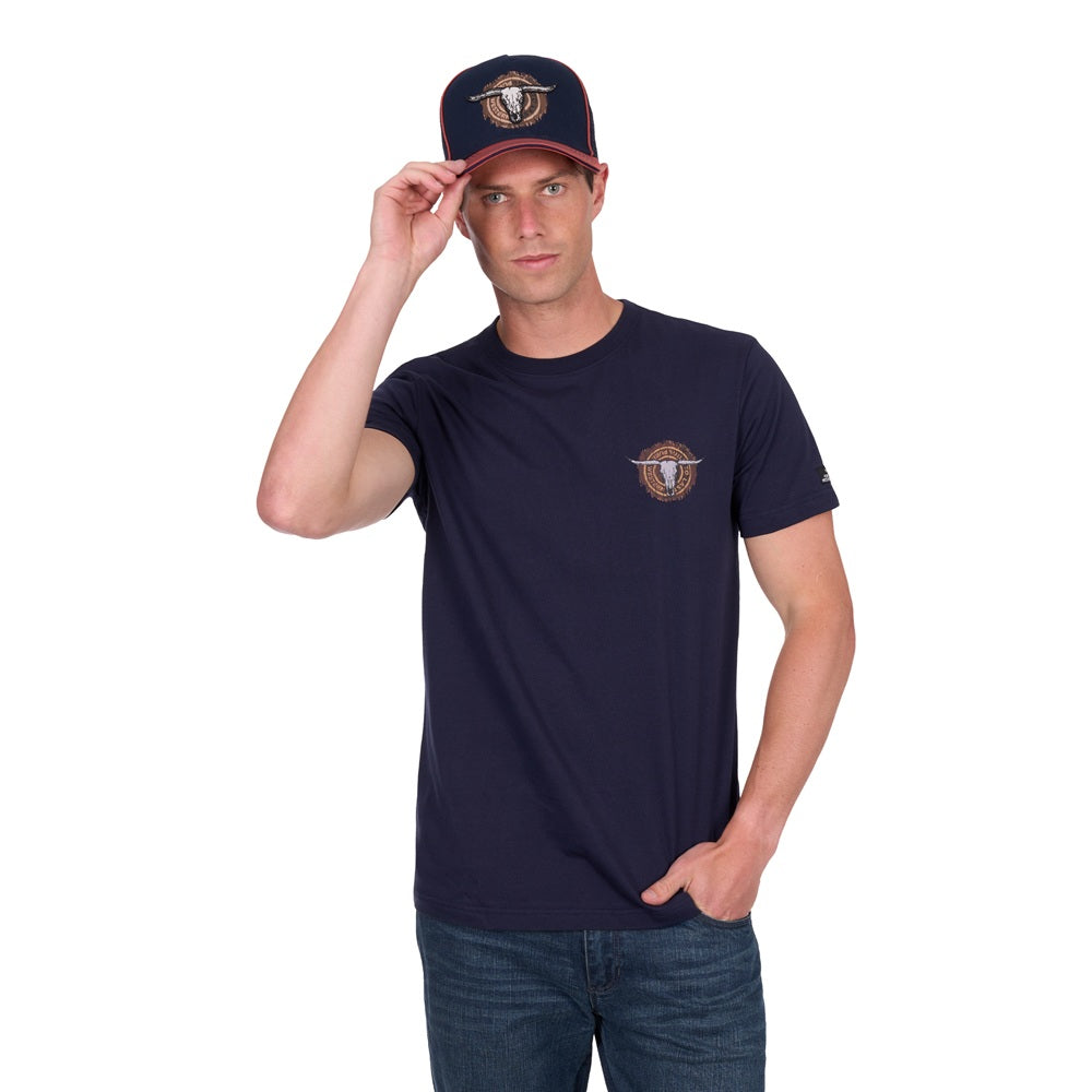 Pure Western Mens T-Shirt | Samuel | Navy
