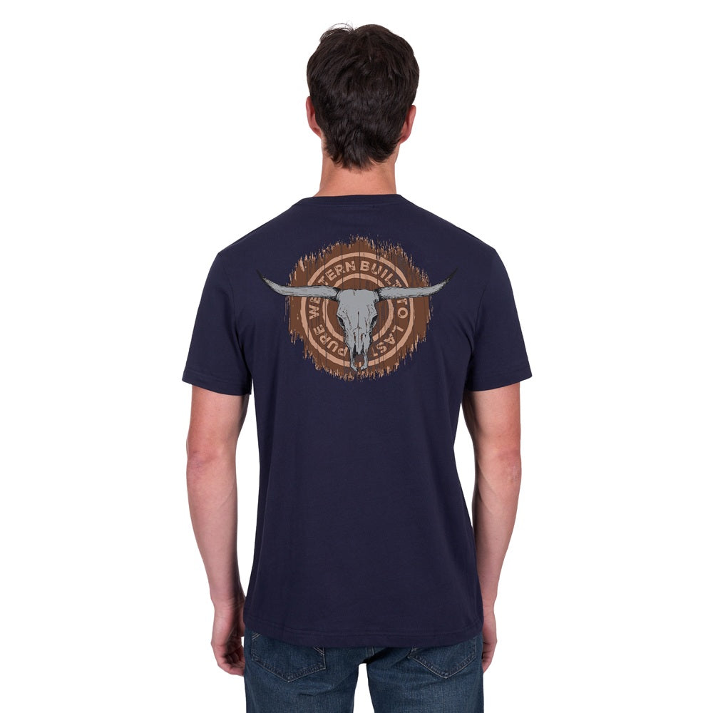 Pure Western Mens T-Shirt | Samuel | Navy
